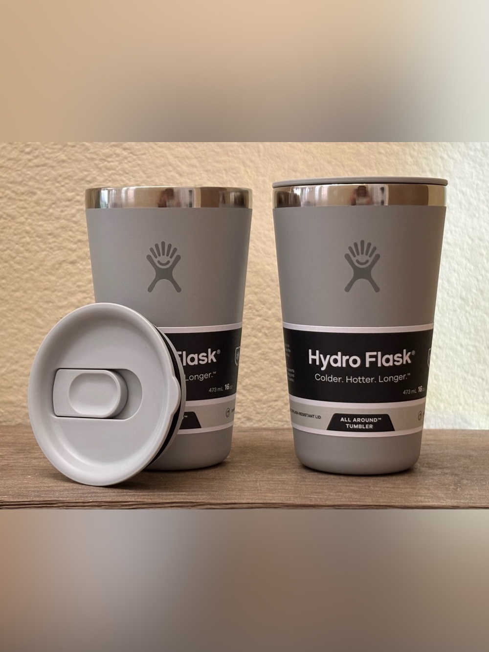 2 Hydro Flask 16 oz All Around Tumbler – Birch Gray